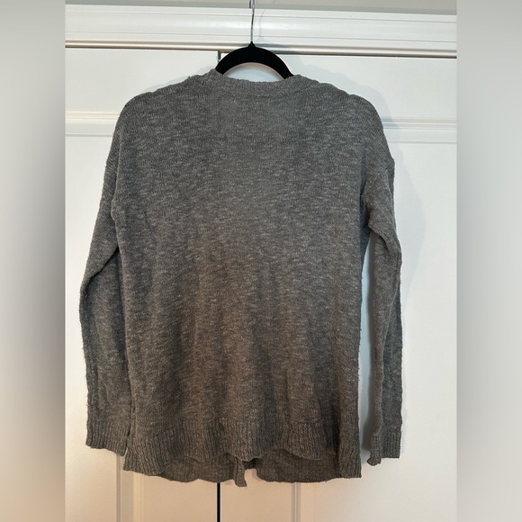 Abercrombie & Fitch Cardigan Grandpa Sweater Gray L | Moose Logo | Pockets - Picture 3 of 7
